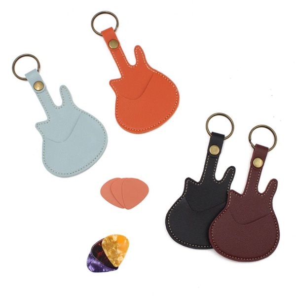 Guitar Pick Holder Plectrum Case Bag ORANGE Orange