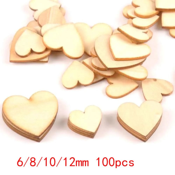 50/100 kpl Sekapuuviipaleet Puiset Charms Riipus 01-100 KPL 01-100pcs