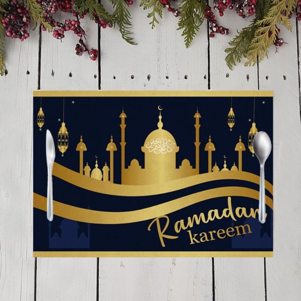 2 st 32x42cm Eid Mubarak Bordstablett