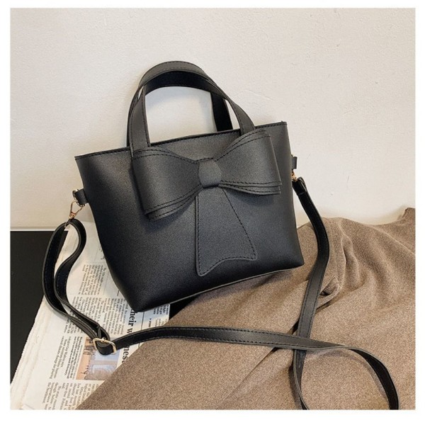 Lille skuldertaske Bow Design håndtasker SORT L black L