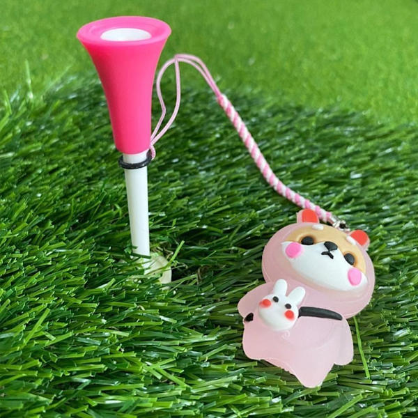 Golf Gummi Tees Forhindrer Golf Tap Holder Shiba Inu Ball Sete
