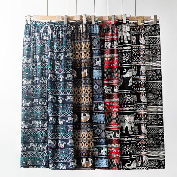 Byxor med vida ben Elephant Print Pant 06 06 06