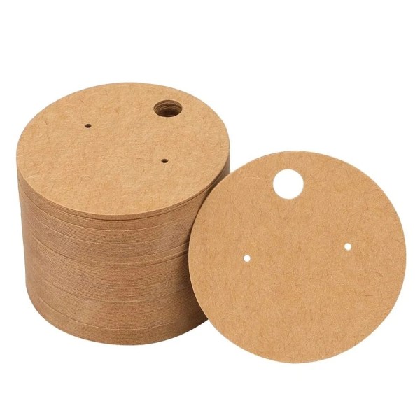 100stk Displaykort Blank Displaystativ RUND HVIT RUND HVIT Round White