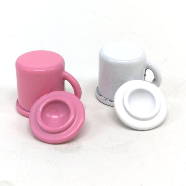 Dockhus Badrumstillbehör Retro Munkopp ROSA Pink