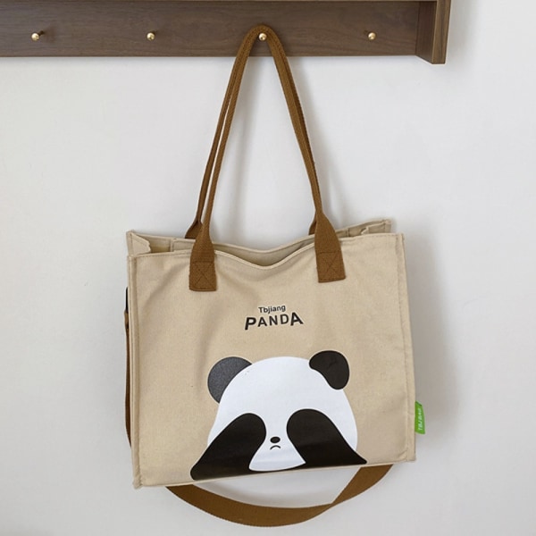 Söpö Panda Printed Olkalaukku Muoti Olkalaukku KHAKI Khaki