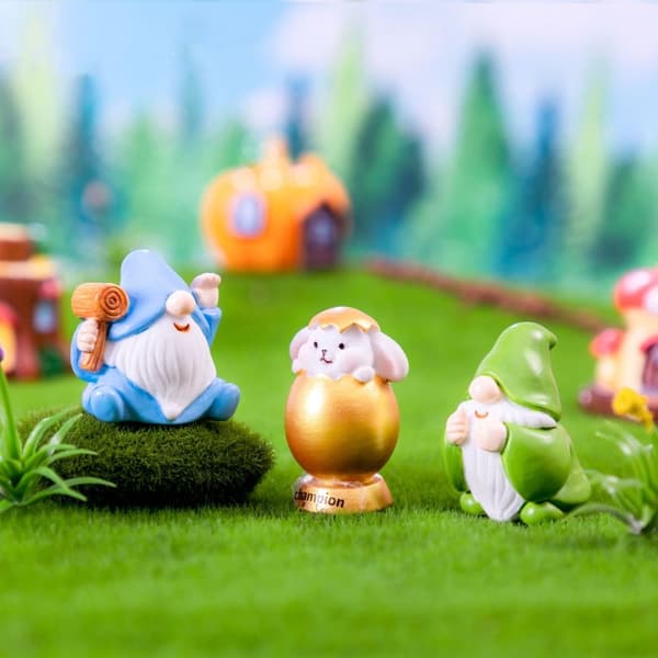 Mini Påske Dværg Figur Miniature Pyntegenstande 3 3 3