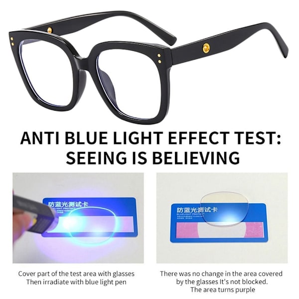 Anti-Blue Light Briller Firkantede Briller LEOPARD PRINT Leopard print