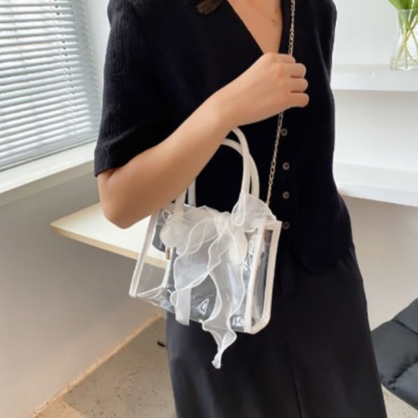 Gjennomsiktig håndveske Jelly Bag HVIT TRANSPARENT TRANSPARENT white  transparent-transparent 2848 | white | transparent-transparent | Fyndiq