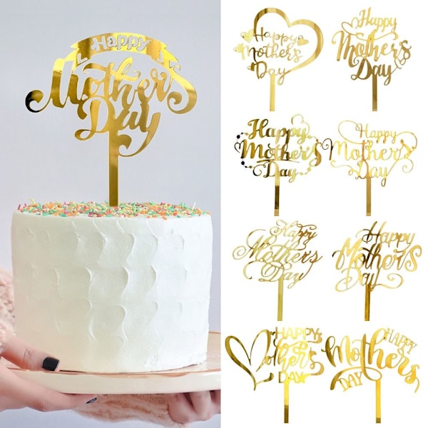 5kpl/ set Hyvää äitienpäivää Cake Toppers äitienpäiväjuhlat 2