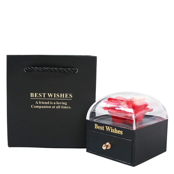 Rose Gift Box Oppbevaringsveske SVART black