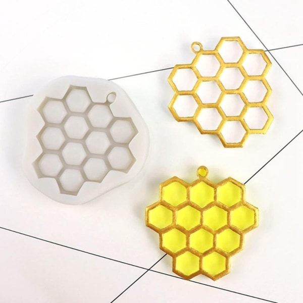 Honeycomb Bakeform Sugarcraft Resin Form GRÅ Grey