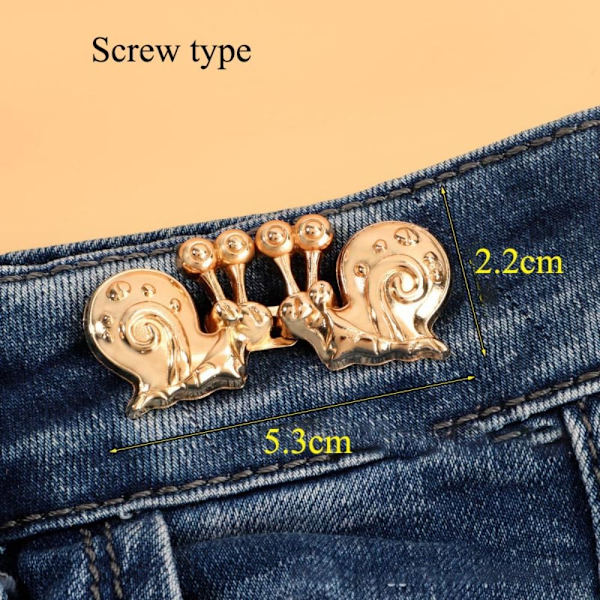 Jeansknapper No-Sying Metalknap GULD SNEGLE SNEGLE gold snails-snails