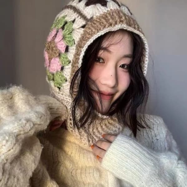 Håndlavede hæklede huer strikket pullover hue KAFFE Coffee