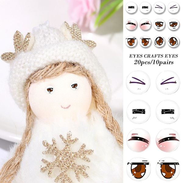 20 st/10 par Eyes Crafts Eyes Puppet Crystal Eyes 20MMSTYLE 20mmStyle random