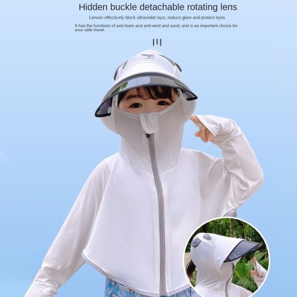 Børn Solbeskyttelsestøj UV beskyttelseshat BLÅ blue