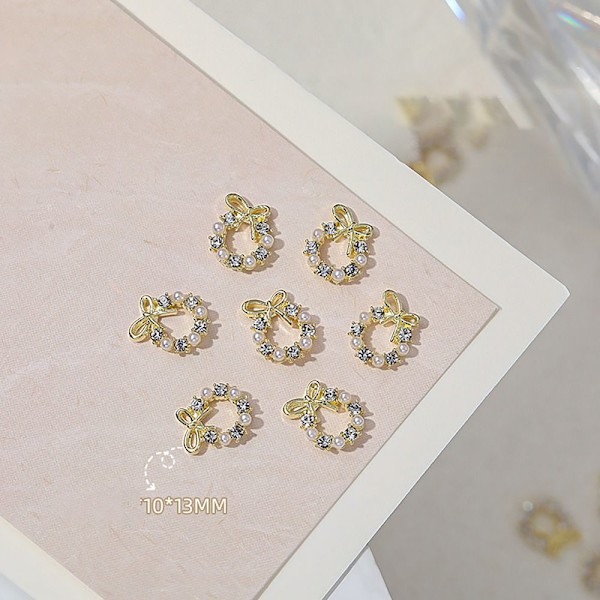 10 KPL 3D Nail Art Kynsikorut HOPEAA SILVER