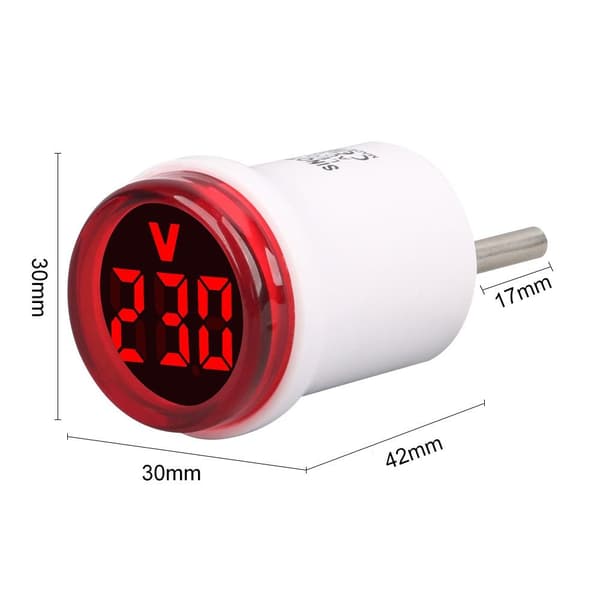 Rund Voltmeter Spänningsmätningsmonitor 3 3 3