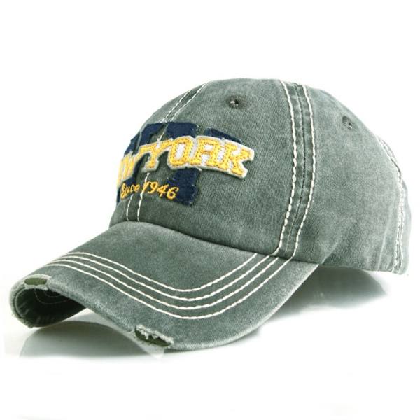 Kirjekirjonta Lippalakit Distressed Hole Haalistuneet hatut ARMY army green