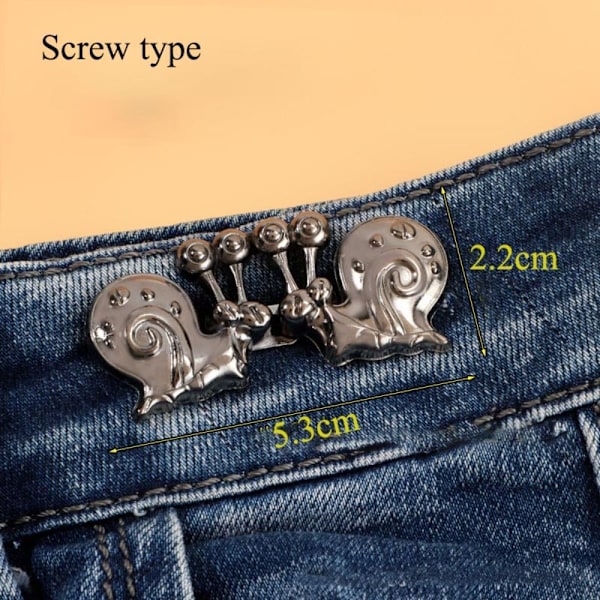 Jeansknapper No-Sying Metalknap SORT SNEGLE SNEGLE black snails-snails