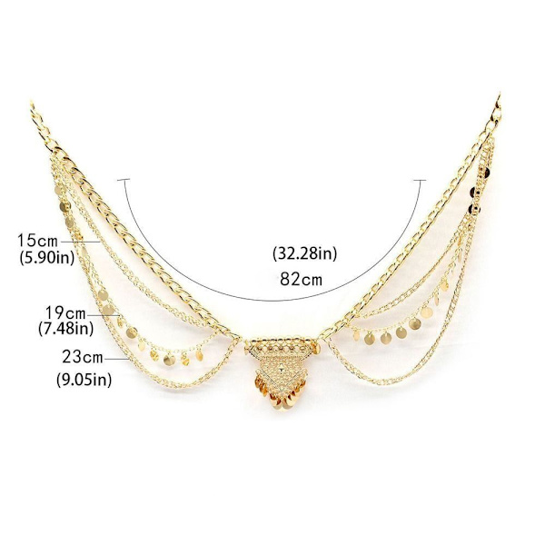 Magebelte Midjebelte GULL Gold
