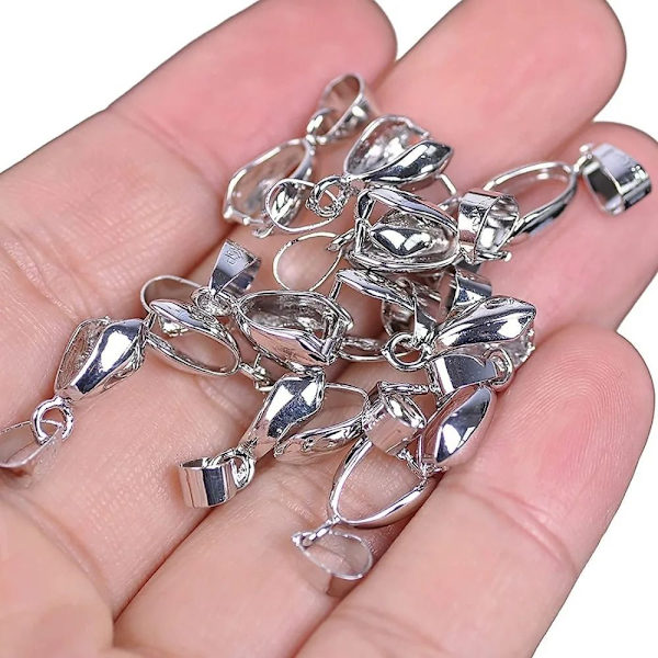 10 st hängsmycke Pinch Bail Dingle Charm Bead Connector GULD Gold 4x16mm10pcs-10pcs
