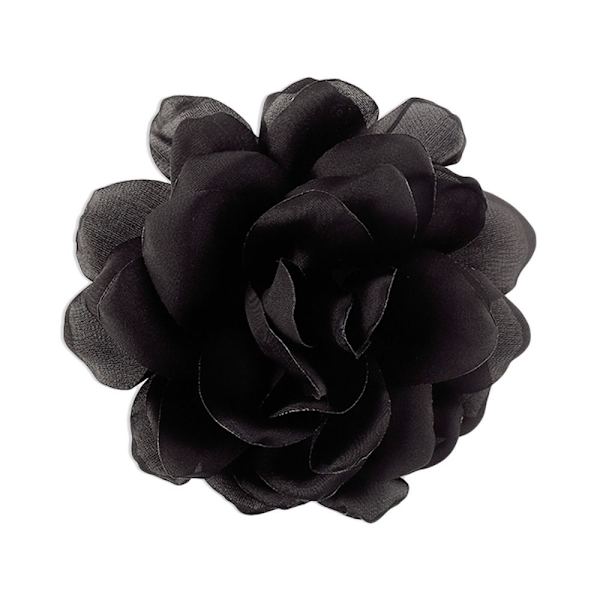 Romanttinen Rose rintakoru Kangas Ruusukukka Pin-up rintakoru MUSTA black