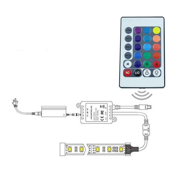 Mini RGB-kontroller LED-ljuslist RGB-kontrolleradapter