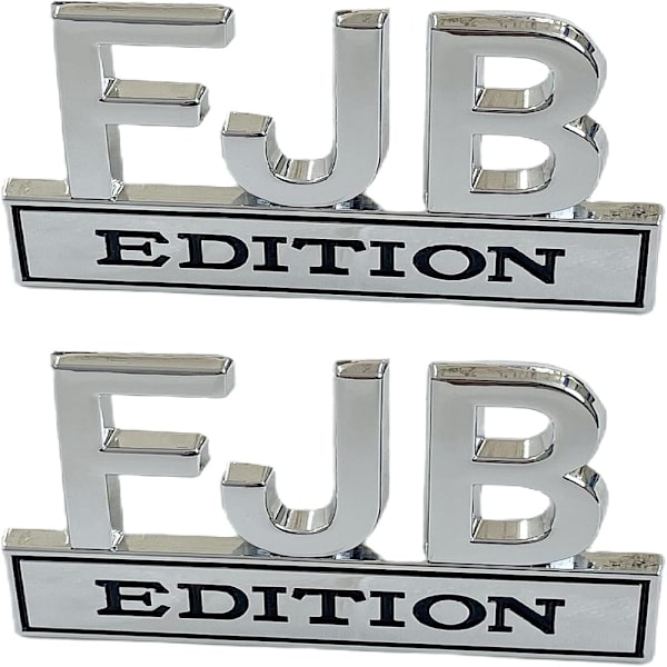 3PCS FJB Edition -auton tunnustarra 3D-metalliset automerkkitarrat