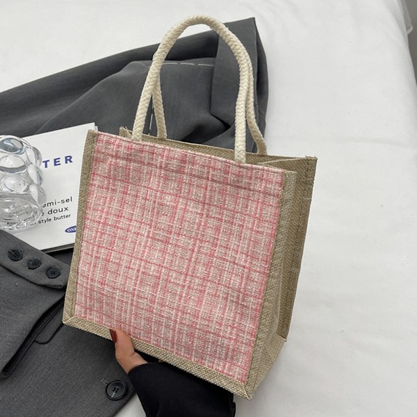 Handväska i linnetyg Handväskor för kvinnor KHAKI KNAPPSTIL KNAPP Khaki Button style-Button style