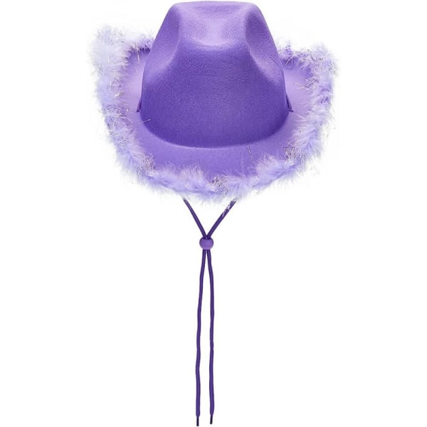 Cowboy Hat Raw Edge Cowboy Hat PURPLE Purple