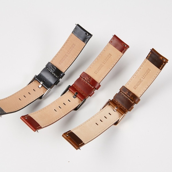 Kellon ranneke lehmännahkainen watch TUMMANRUSKEA 20 MM Dark Brown 20mm