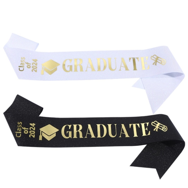 Graduation Shoulder Strap 2024 Graduation Sash SVART black