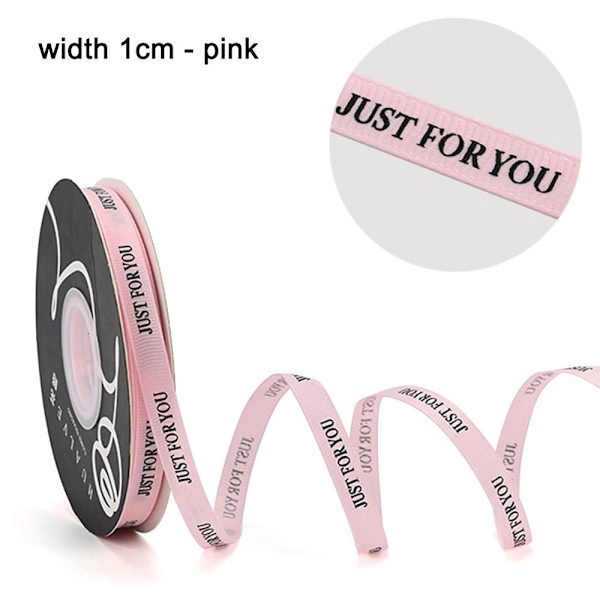 1Rull sidenband Cake Band BREDD 1CM - ROSA BREDD 1CM - ROSA width 1cm - pink