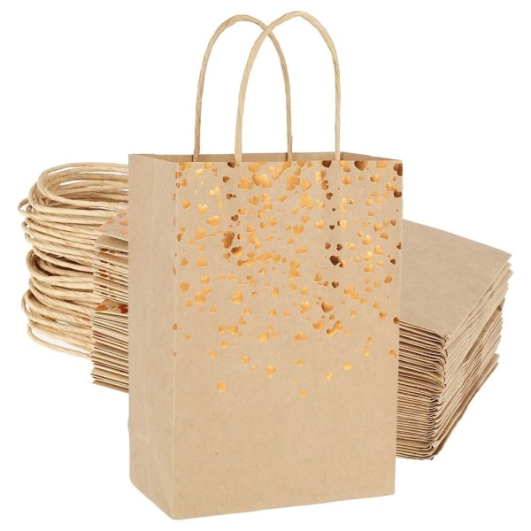 6 stk Kraft papir gavepose Festemballage poser C C C