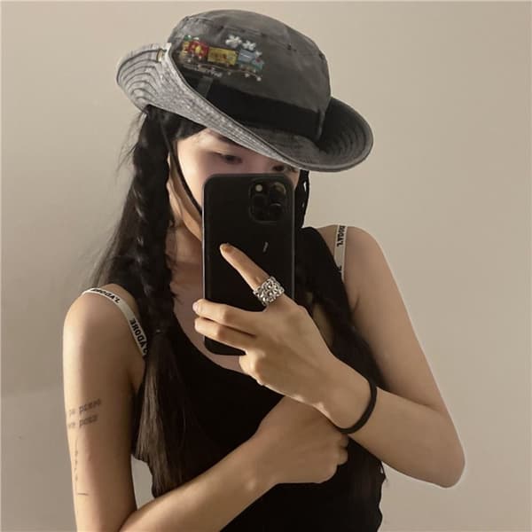 Cowboyhatt Dame Caps GRÅ Grey