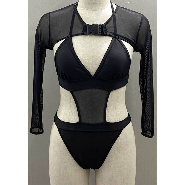 Badkläder Bikini Set SVART L Black L