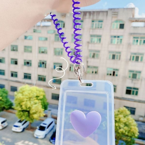 Med nøglering Transparent Card Hold Access Card RØD red
