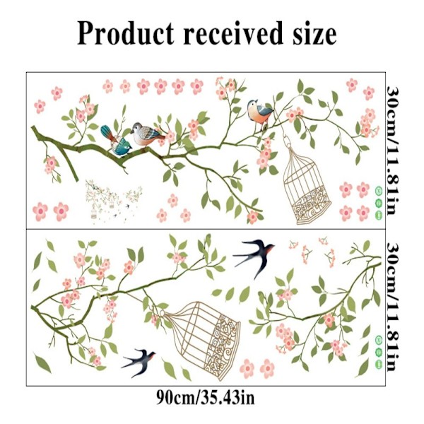 2 kpl Flower Environmental Wall Tarrat Kodinsisustus A  2 PCS