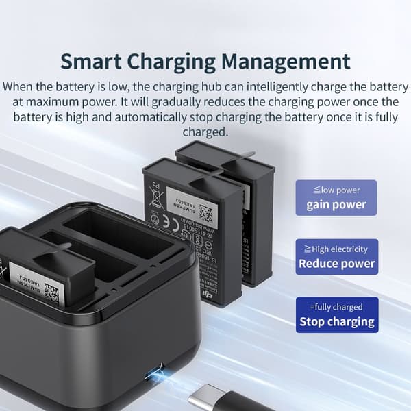 Batterilader Batteriladeboks Ladehub For Action 4/3