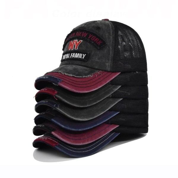 Brev Broderi Baseball Kepsar Net Snapback Hattar VIN RÖTT VIN wine red