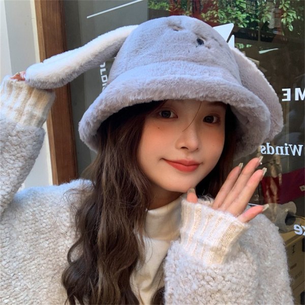 Basin Hat Fur Bucket Hat PINK pink