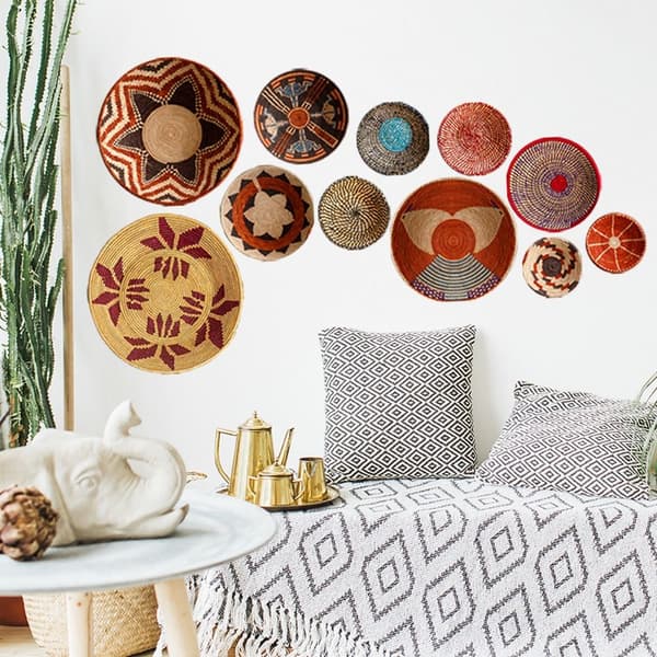 11 kpl Boho-koriseinätarroja Pyöreä seinätarra Moderni Boho
