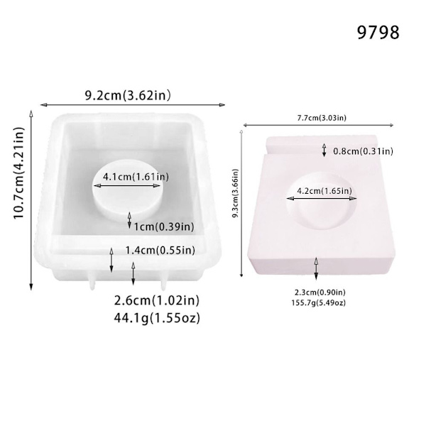 Canlde Holder Form Silikone Form 3 3 3