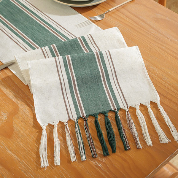 Bordslöpare Simple Fringe Bordsflagga SVART black