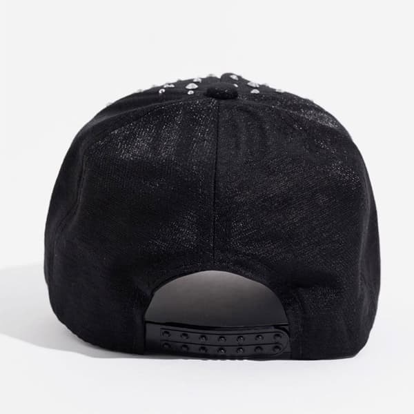 Rhinestone Baseball Caps Solhat BEIGE Beige