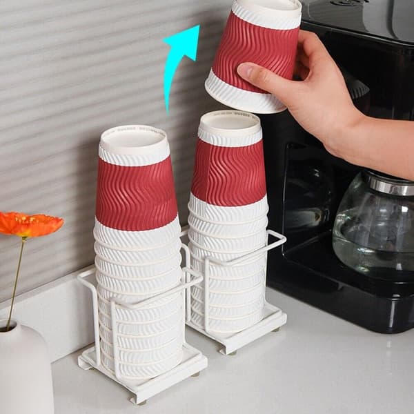 Kopholder Kopudtrækker HVID ENKELT KOP White Single Cup-Single Cup