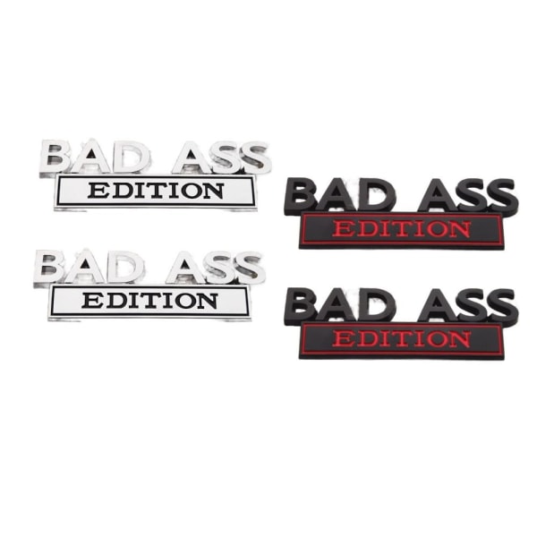 4 STK Bad Ass Edition-emblem 3D-brevbildekaler Bad Ass Car