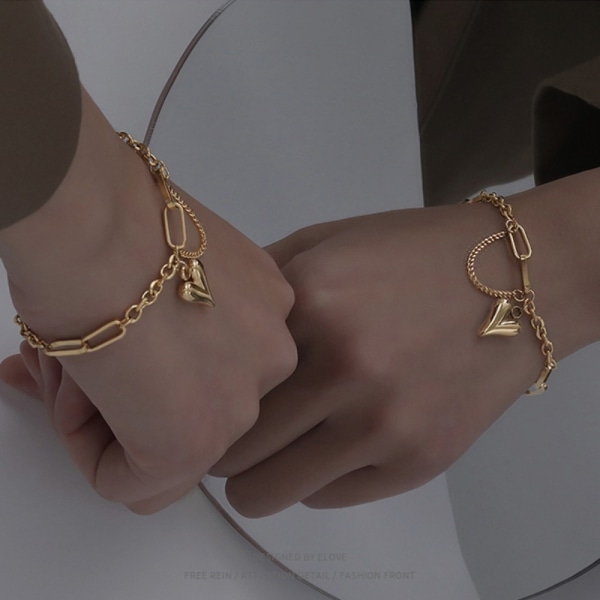 Hjärtformat armband Snake Chain Bangle 1 1 1