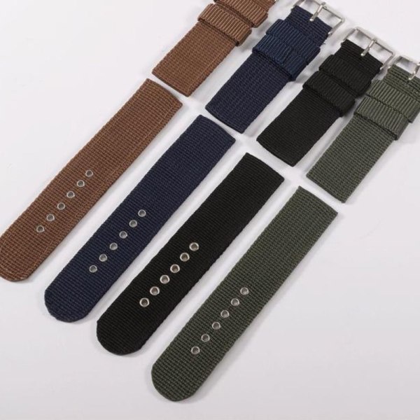 Nylon Canvas Armband Watch Armband ARMY GREEN 22MM army green 22mm