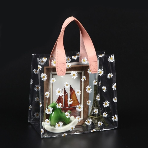 Clear Tote Bag Shopping Bags WHITE M M White M-M